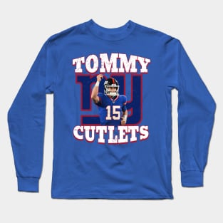 Tommy-Cutlets-Italian-Devito-Football Long Sleeve T-Shirt